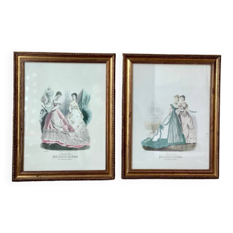 2 framed fashion prints