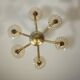 Venetian chandelier in gilded Murano glass by Venini circa 1920, 6 light arms.
