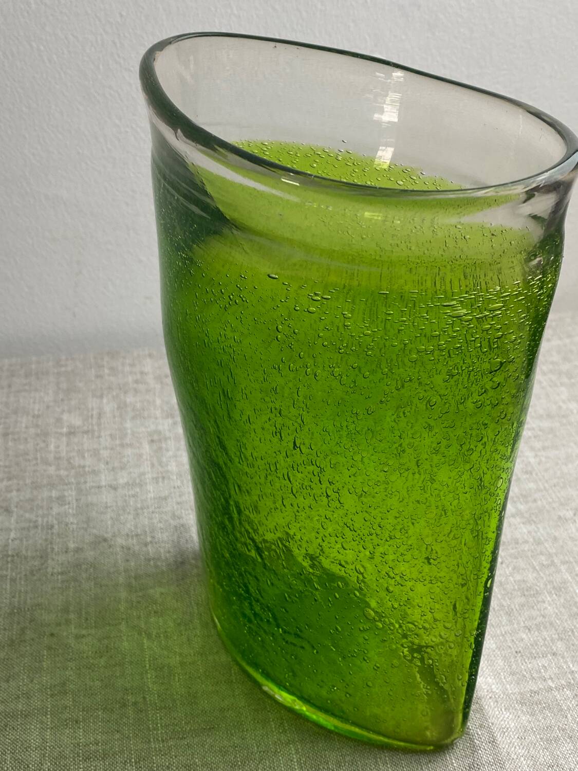 Vintage bubble glass vase