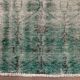 Distressed Turkish Narrow Runner 288x84 cm wool Vintage rug, Overdyed Green