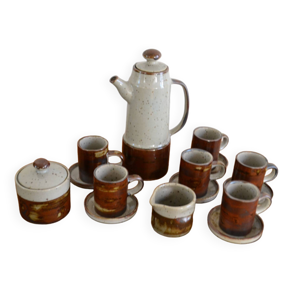 Service à café vintage grès émaillé made in Japan 60s