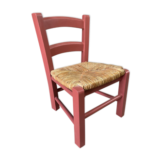 Straw seated children's chair