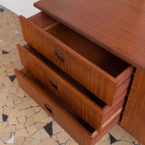 Teak and brass 140cm