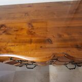 Louis XV style crossbow commode in solid walnut