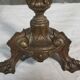 Pair of antique candelabra in patinated bronze spelter