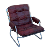 Vintage Scandinavian Leatherette Lounge Chair
