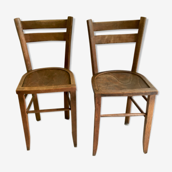 Duo de chaises bistrot « Au Bon Marché » Maison A. Boucicaut – années 50