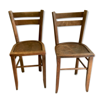 Bistro chair duo "Au Bon Marché" Maison A. Boucicaut - 1950s