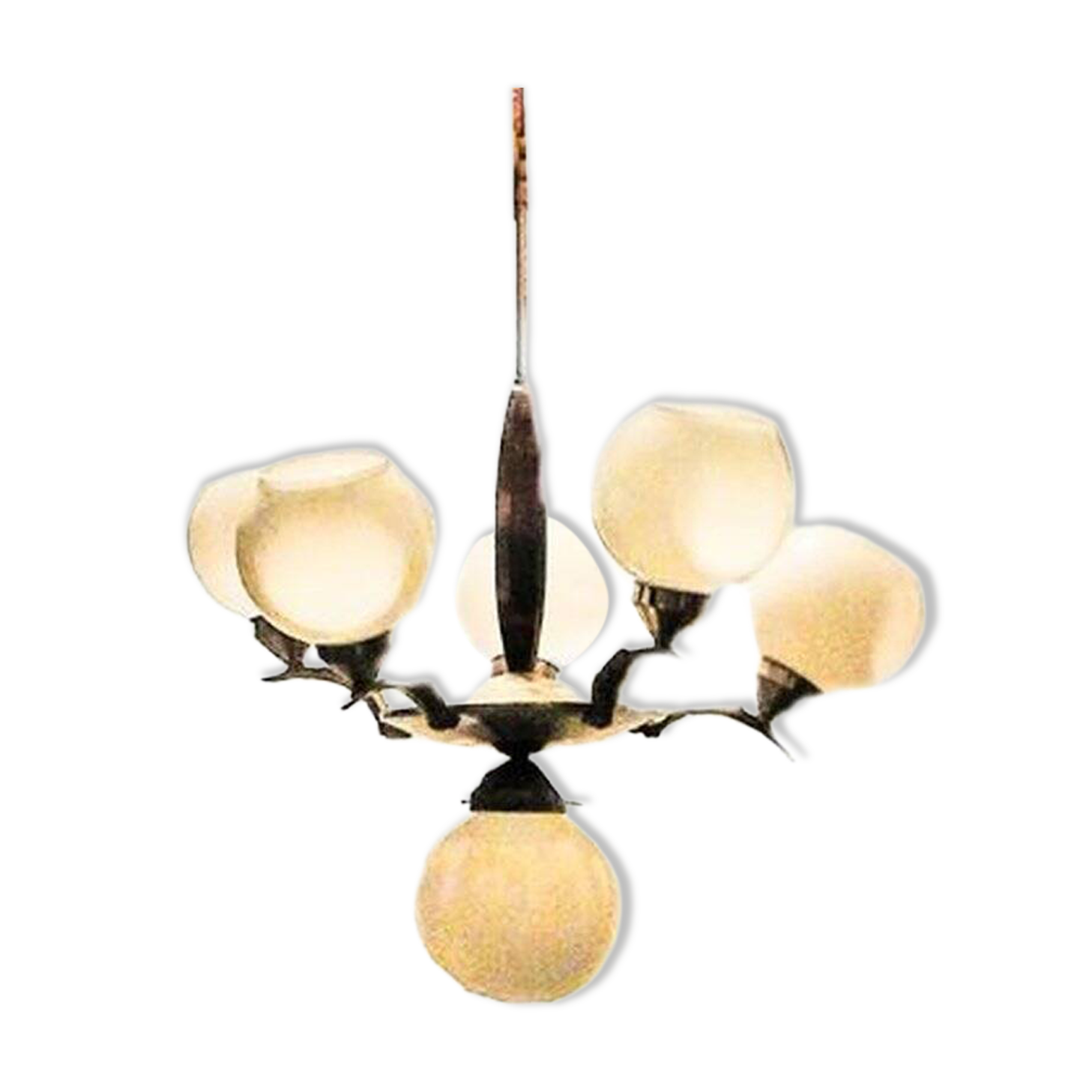 Chandelier Art Déco, Pologne, années 1950
