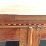 Teak glass cabinet two doors and a drawer
