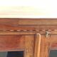Teak glass cabinet two doors and a drawer
