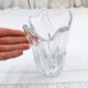 French vase, clear crystal glass, fluid organic shapes