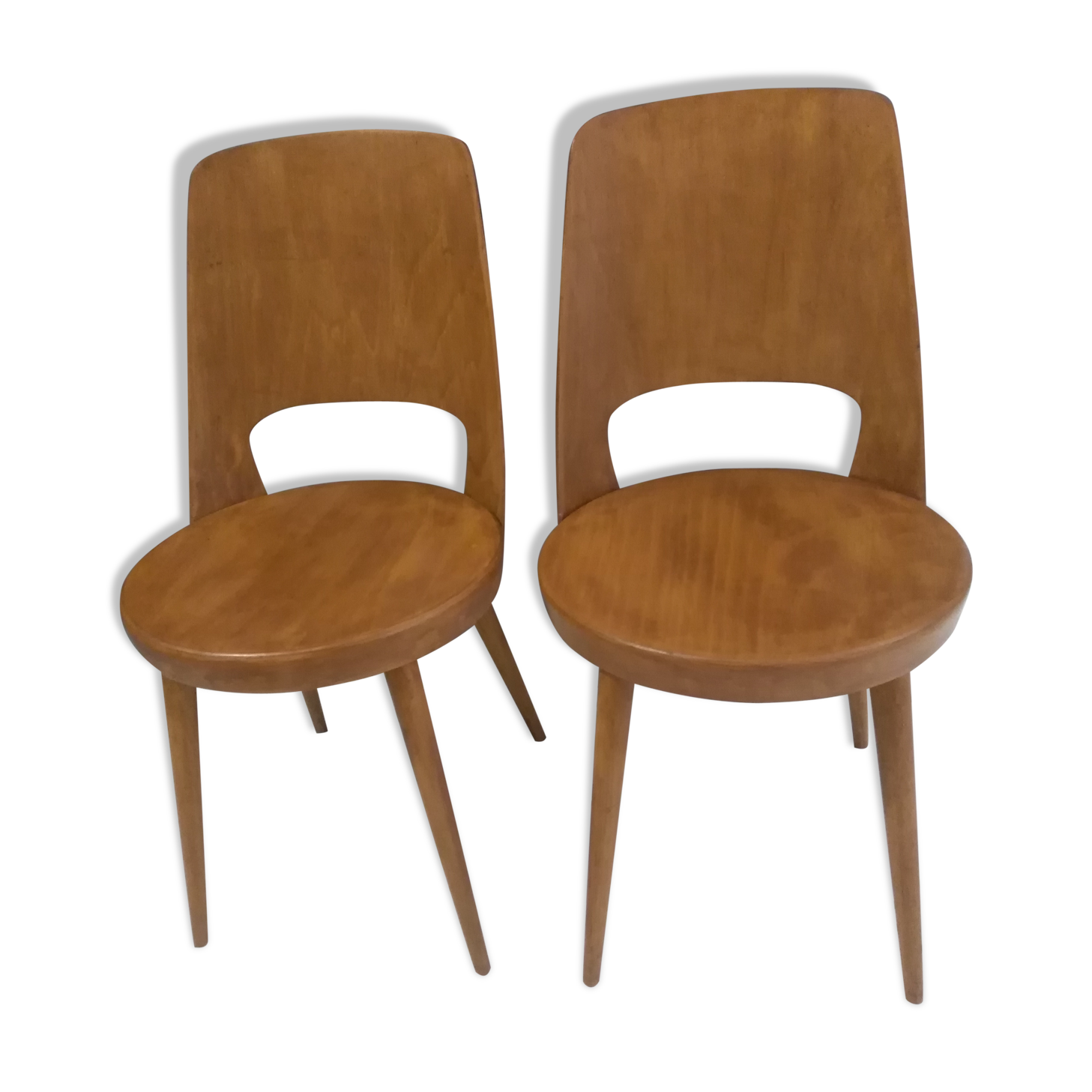 Pair of chairs Bistrot Baumann Mondor 1968