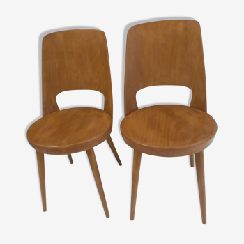 Paire de chaises bistrot Baumann Mondor 1968
