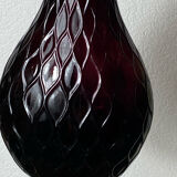 Empoli glass bottle, honeycomb pattern, 1960s