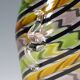 Vase en verre « a canne » de Fratelli Toso avec anses, Murano, Italie, vers