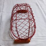 Small red metal basket