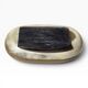 Antique snuffbox in blonde and black horn — 19th century — hinge
