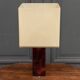 1970 lamp, white plexiglass lampshade, double patina amber base
