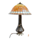 Large bronze lamp nynph in the bath 63x38 superb tiffany style lampshade