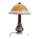 Large bronze lamp nynph in the bath 63x38 superb tiffany style lampshade