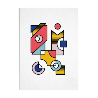Affiche A3 Géométrie Abstraite : Série numérotée #002
