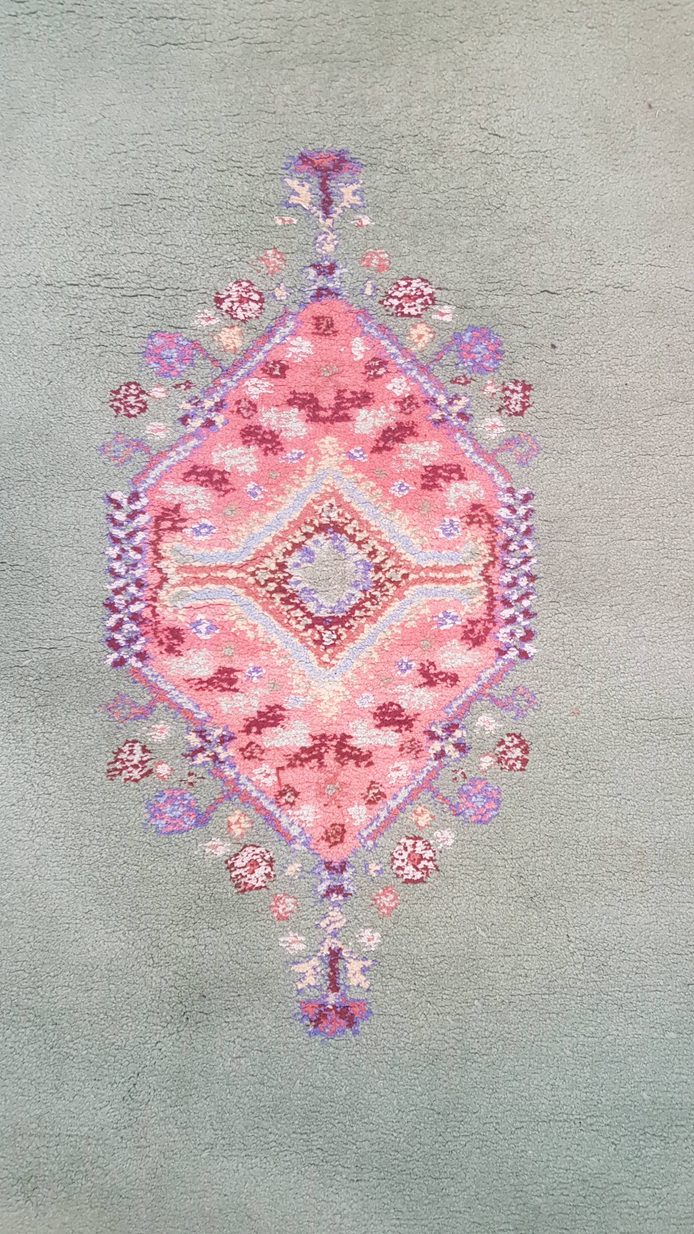 Moroccan rug 123x185cm handmade wool on cotton