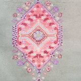 Moroccan rug 123x185cm handmade wool on cotton