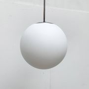 Vintage German space age glass ball pendant lamp by Limburg.