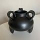 Grandjean Jourdan vase in mid century Vallauris tripod glazed clay