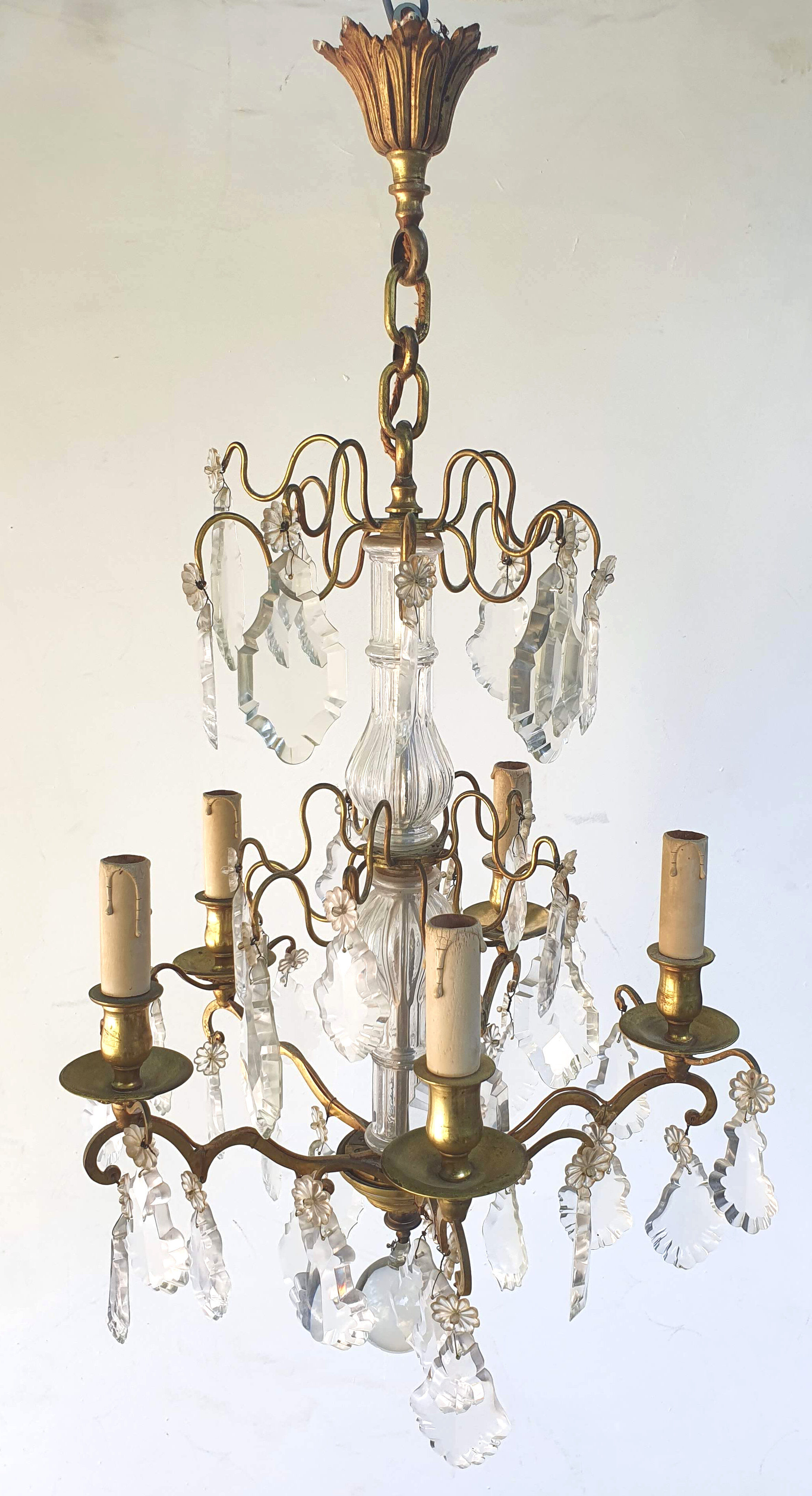 Chandelier with Pampilles style Louis XV France twentieth century