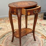 Coffee table in transition style marquetry