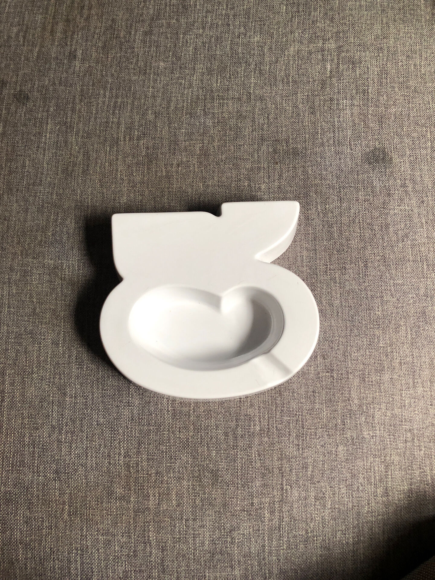 1970s Crippa white moulded plastic ashtray