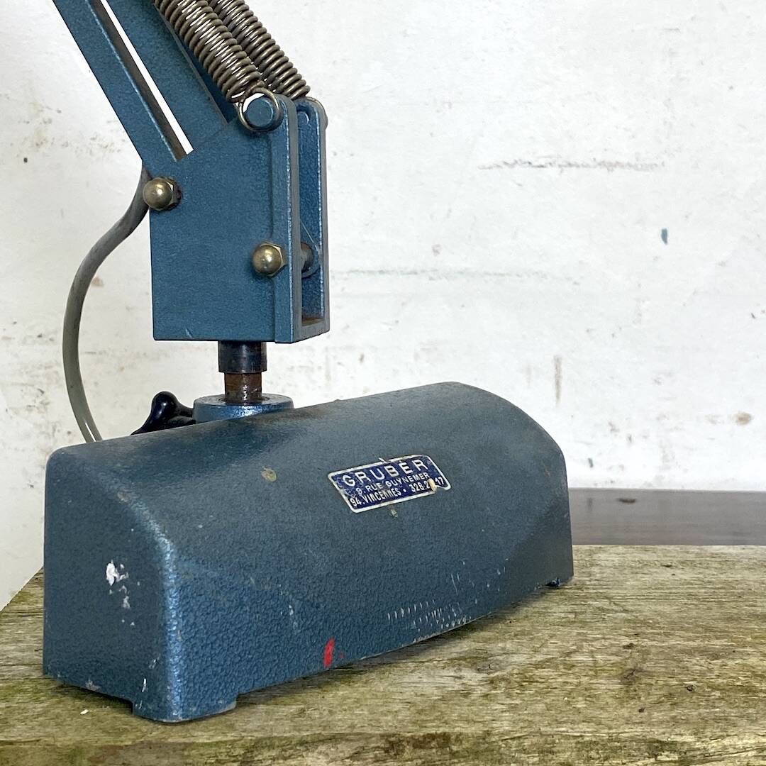 Workshop magnifying lamp from the 1960s by the manufacturer Gruber