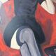 Peinture abstraite de modèle de femme figure moderne antique ancienne vintage 19
