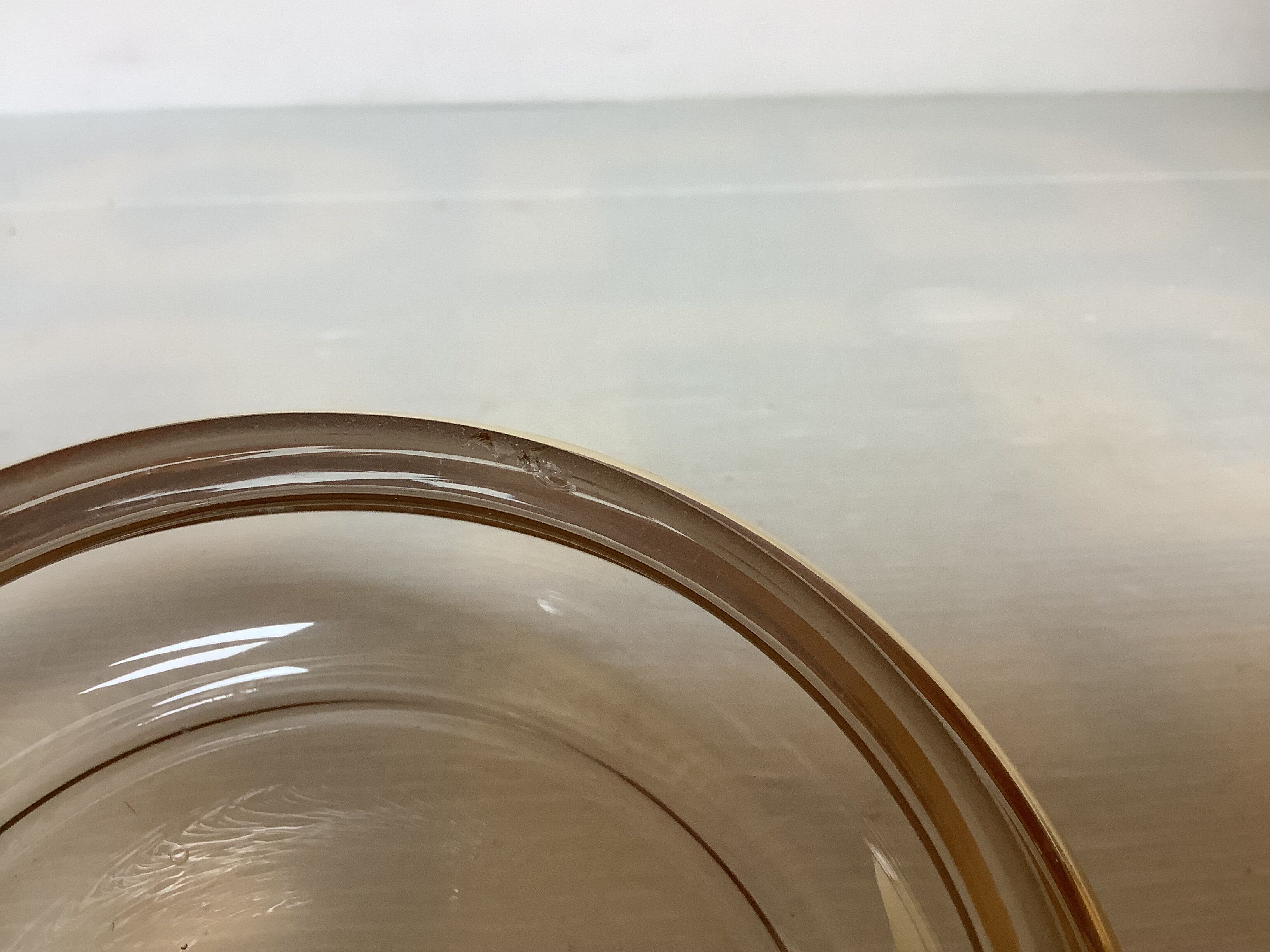 Frosted and gold glass sweet box