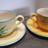 Petit déjeuner Luneville jaune tasse et sous tasse