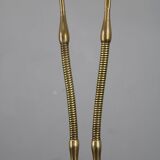 Rare Angelo Lelii adjustable Italian marble and brass floor lamp, 1952