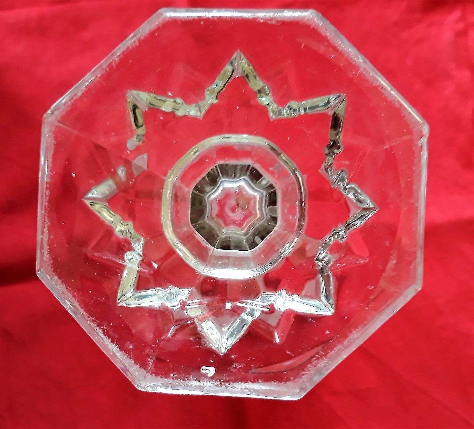 Tulip vase on foot, art-deco style, glass