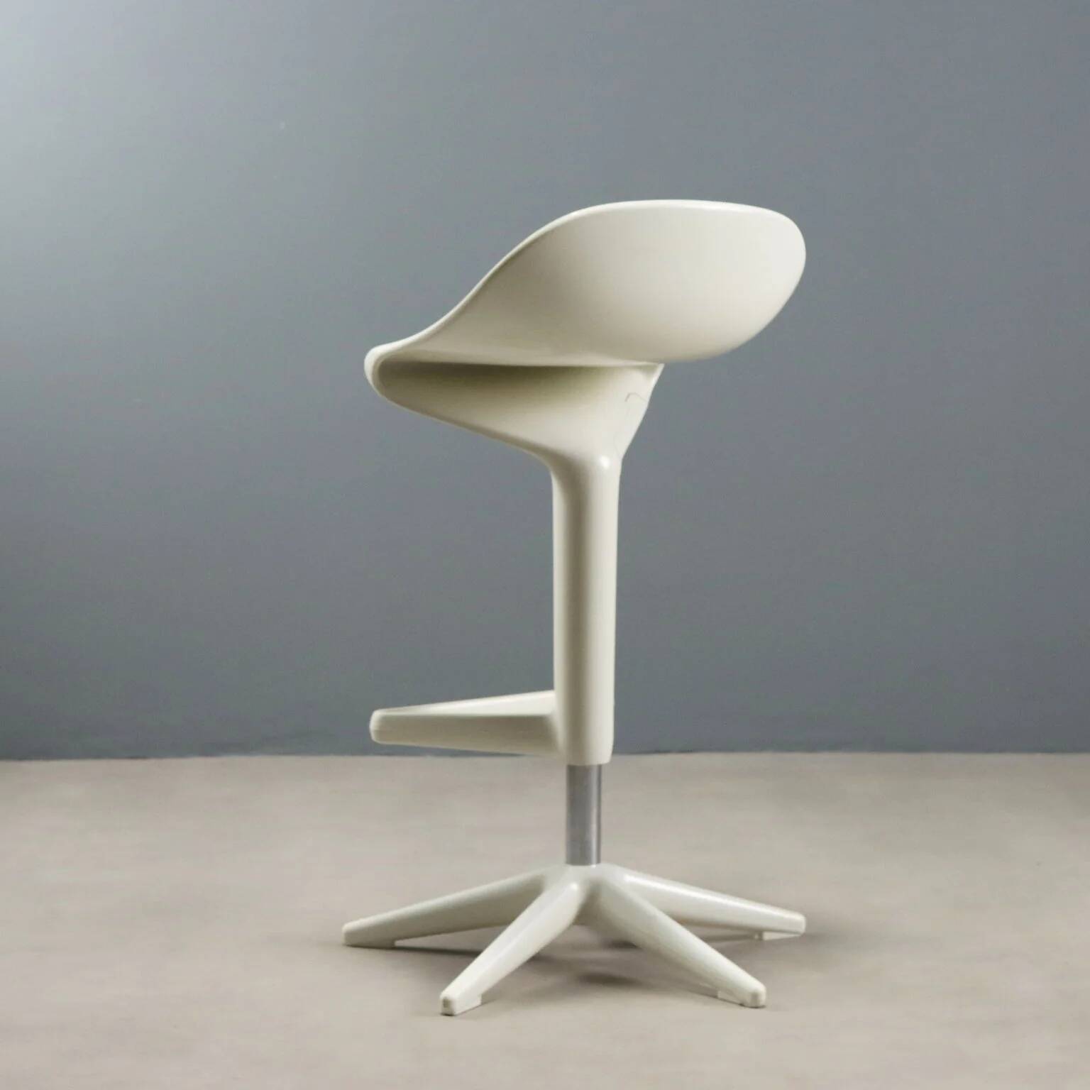 Kartell Spoon stool, vintage design, Antonio Citterio, 2000s