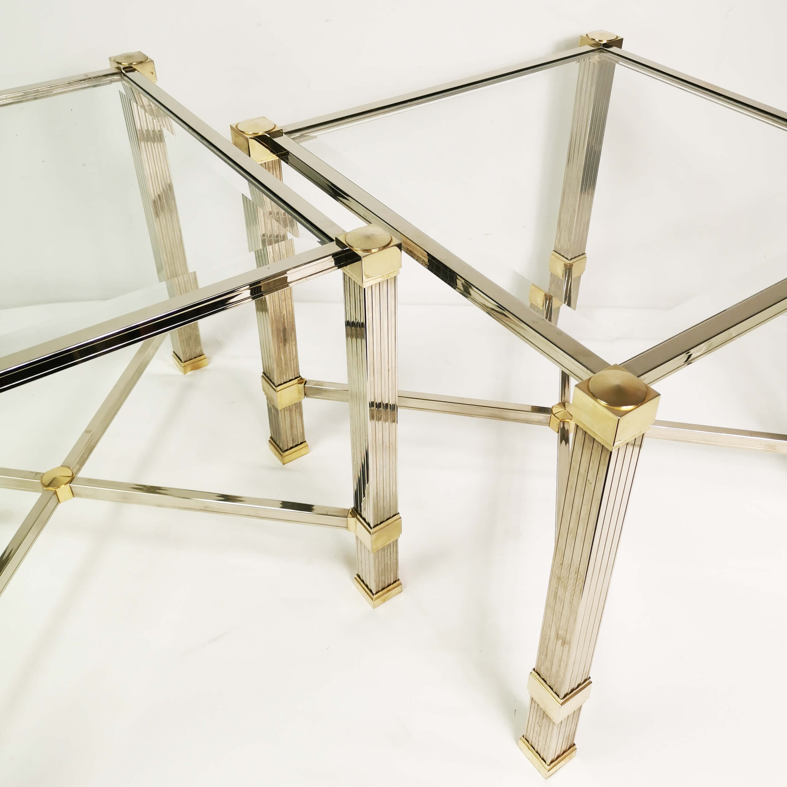 Hollywood Regency coffee tables, Pierre Vandel Paris, France, 1980s
