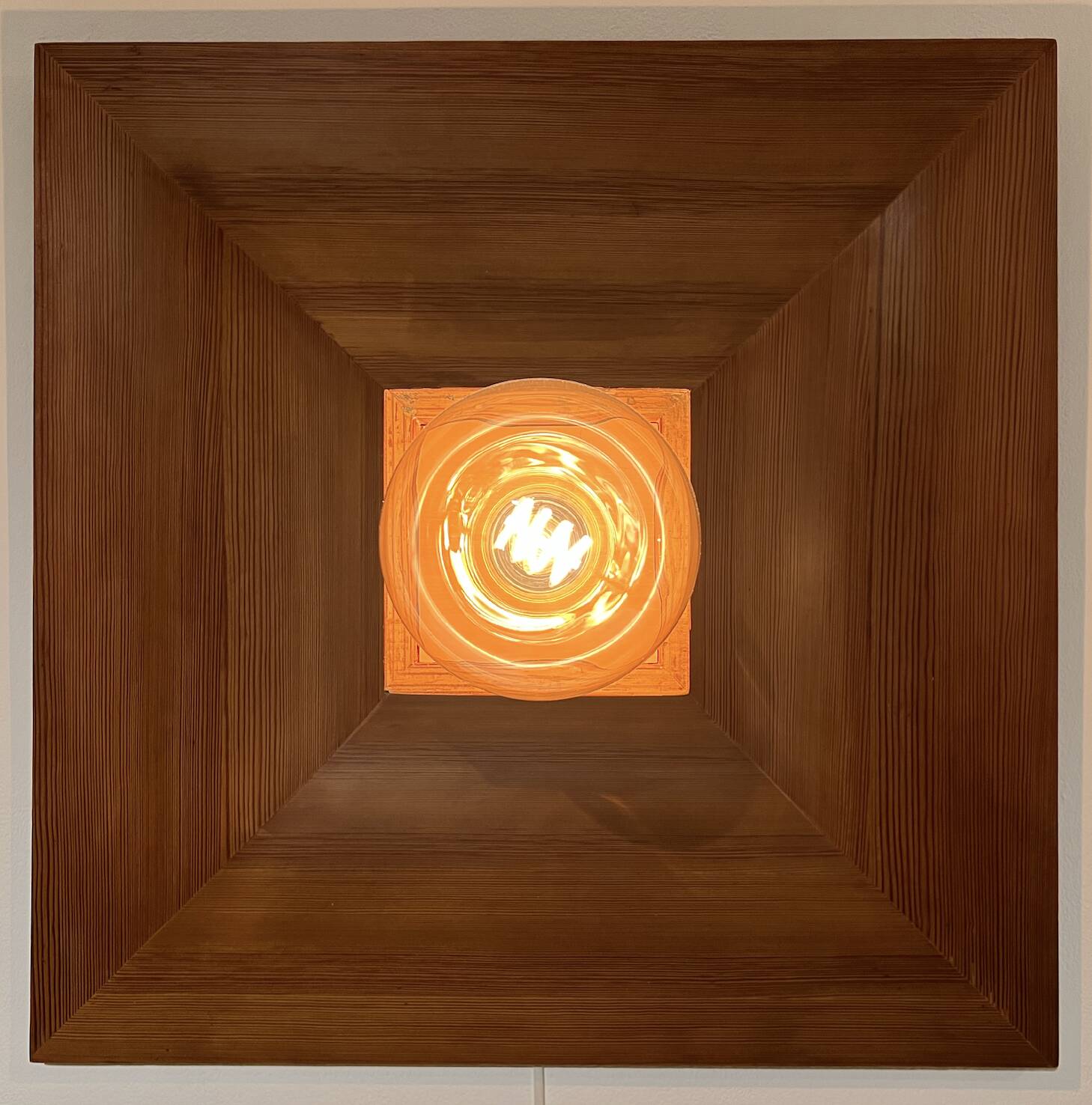 Zebra veneer wall lamp 70s / 80s