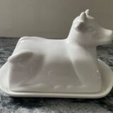 Enamelled porcelain butter dish