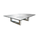 Large square coffee or coffee table in chromed steel, Italian design, ca 1970
