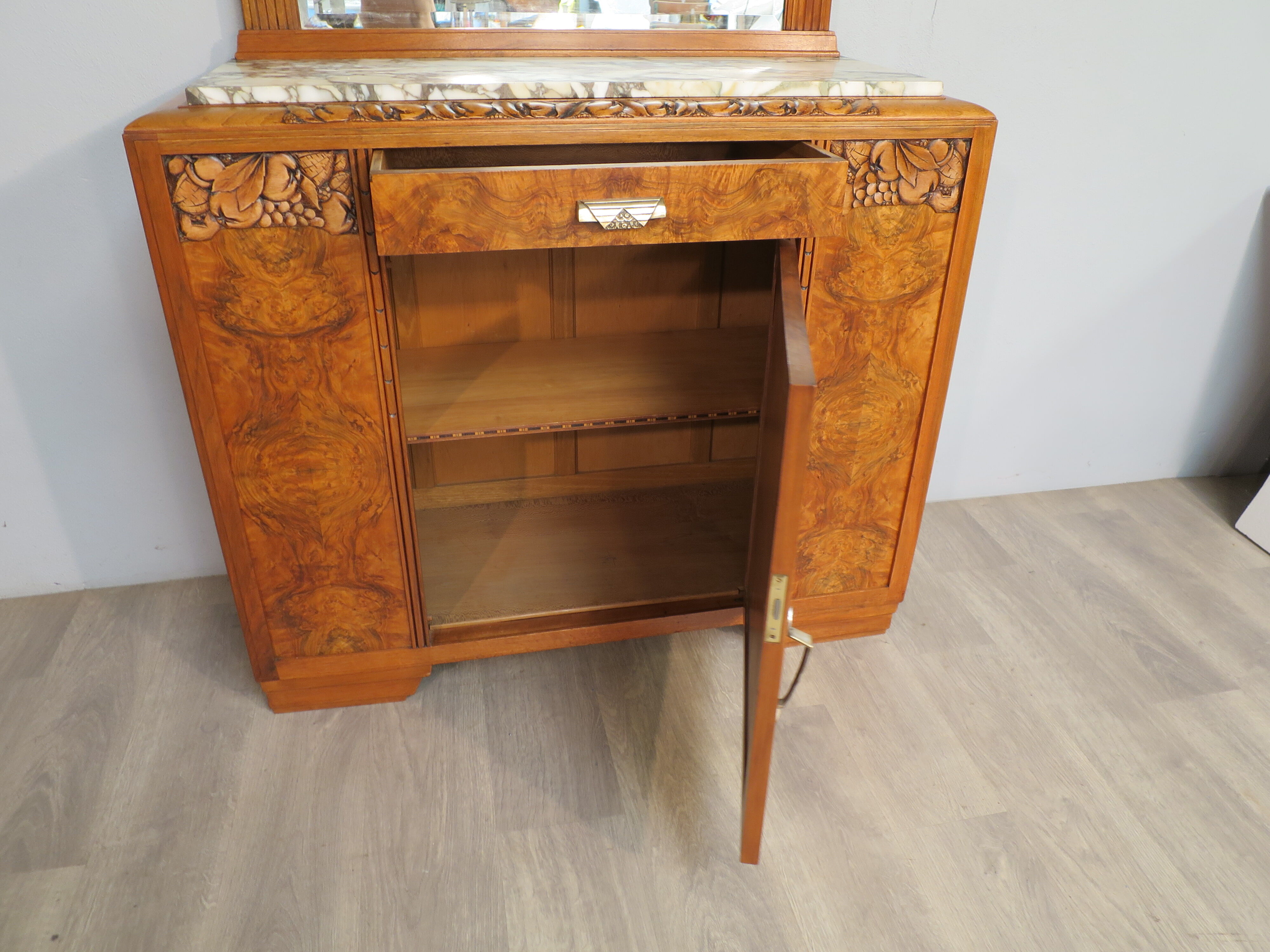 1930s art deco walnut buffet