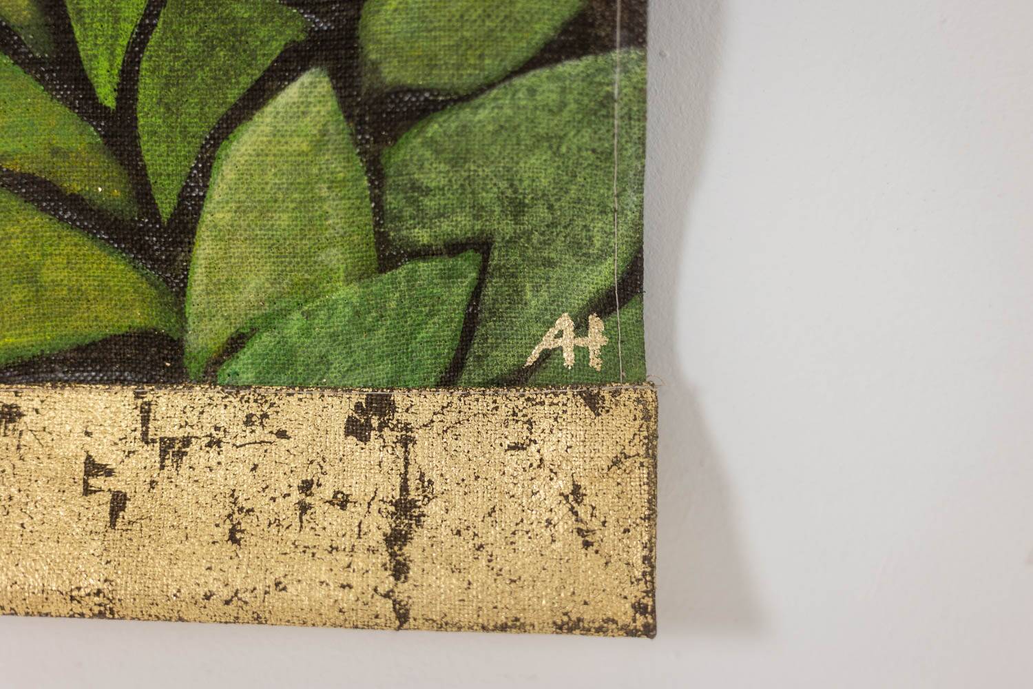 Large acrylic painting on linen canvas. Contemporary work.