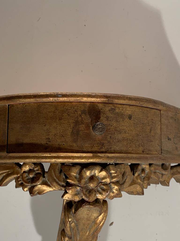 gilded wood console