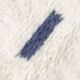 Moroccan Berber carpet beni ouarain ecru with blue graphic patterns 264x161cm