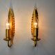 Pair of "leaf" sconces by Ferro Arte, Spain, 1960