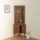 Classic English corner display cabinet in Georgian style from the 1920s